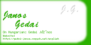 janos gedai business card